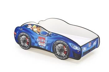 Dětská postel Psí dobrodružství s matrací a vícebarevným LED osvětlením do dětského pokoje