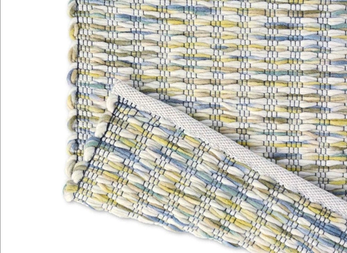 Moderní vlněný koberec do obýváku Grain obdélníkový 200x280 cm žluto-modrý Carpets&More