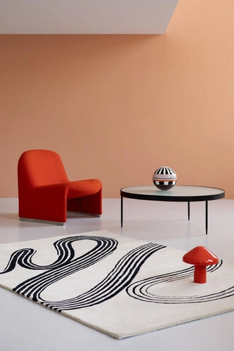 Moderní vlněný koberec Decor Flow Sand 160x230 do obýváku a ložnice snadno čistitelný