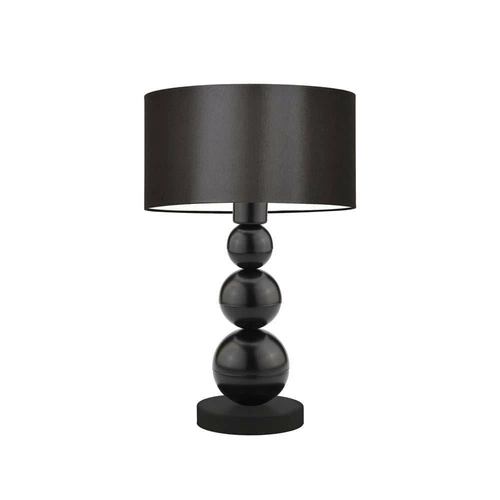 Noční lampička do ložnice moderní HONOLULU s hnědým stínidlem na černé konstrukci LYSNE