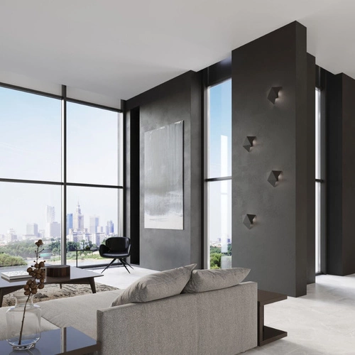 Nástěnné svítidlo Solido černé moderní kovové do obýváku a ložnice Sollux Lighting