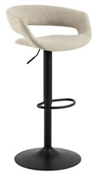 Barová židle Grace béžová čalouněná s opěrkou, výškově nastavitelná, moderní do kuchyně a k ostrůvku Actona