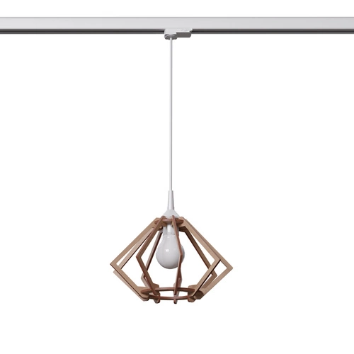 Přírodní dřevěná závěsná lampa POMPELMO E27 #W