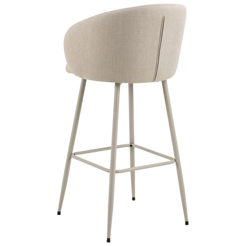 Barová židle s opěradlem Eleanor béžová čalouněná do kuchyně a k ostrůvku skandinávský styl Actona