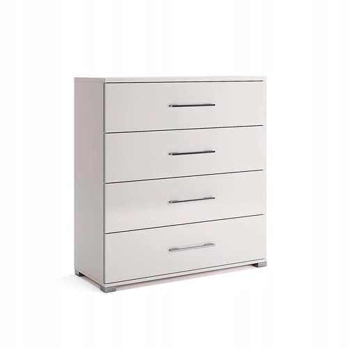 Komoda Flory bílý lesk 100 cm moderní se zásuvkami do obýváku a ložnice