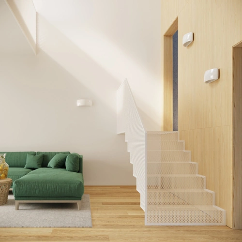 Nástěnné svítidlo Pontius moderní bílý lesk keramika do obýváku ložnice nebo koupelny