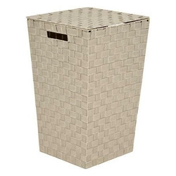 Moderní béžový prádelní koš s víkem a úchyty do koupelny 5five simply smart