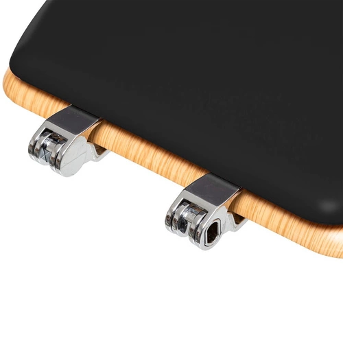 Modern Color černé pomalu sklápěcí WC sedátko z duroplastu do koupelny