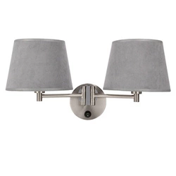 Nástěnné svítidlo Ibis s grafitovým stínidlem v klasickém stylu do ložnice nebo obýváku CANDELLUX