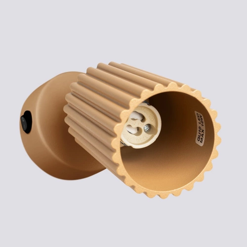 Nástěnné svítidlo zlaté Karbon s vypínačem a otočným stínidlem moderní do ložnice SOLLUX