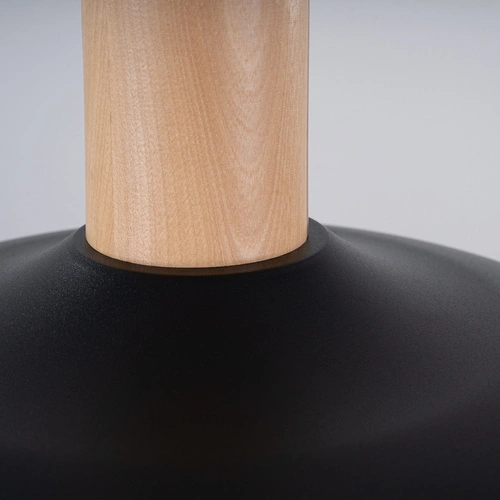 Závěsné svítidlo INDY černé skandinávské do obýváku a nad stůl 38 cm SOLLUX LIGHTING