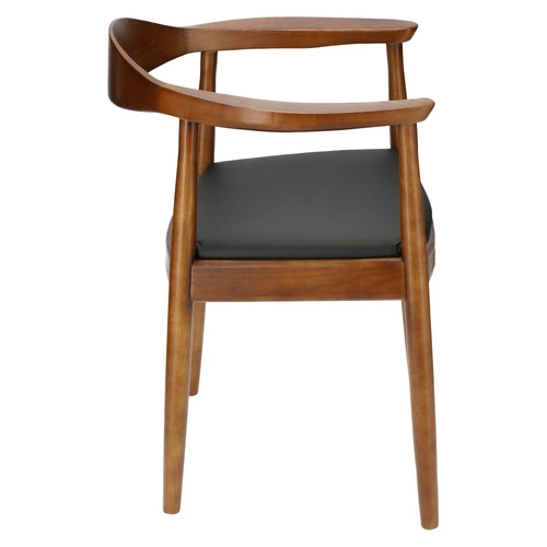 Dřevěná jídelní židle s područkami retro čalouněná eko kůží President D2.DESIGN