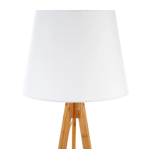 Podlahová lampa Bahi bílá/bambus