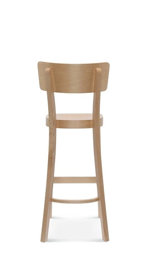 Dřevěný barový stolička s opěradlem Solid FAMEG na míru, čalouněná do kuchyně a jídelny