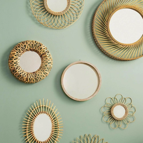 Slunečnicové boho zrcadlo 38cm