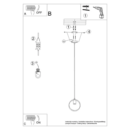 TITRAN 1 závěsná lampa bílá