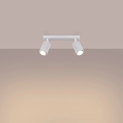 Stropní svítidlo KARBON 2 bílé moderní hliníkové do obýváku a ložnice nastavitelné