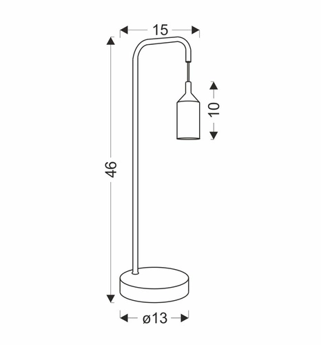 Stolní lampa Laren šedá kovová industriální do ložnice nebo na stůl Ledea 46 cm