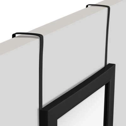 Obdélníkové zrcadlo na dveře 35x109 cm černé do předsíně 5five simply smart