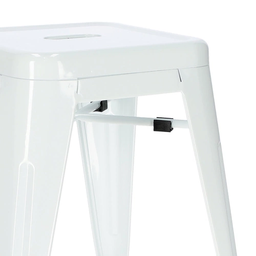 Kovová stolička Paris bílá inspirovaná Tolixem do kuchyně a jídelny moderní industriální 46 cm