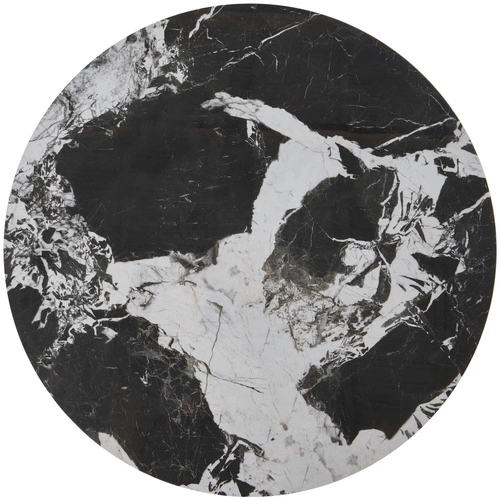 Sada 2 kulatých konferenčních stolků Dariam černý mramor moderní do obýváku Intesi