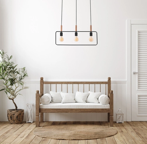Závěsná lampa Frame 3x60W E27 černá