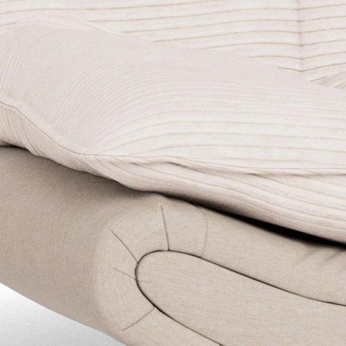 Faith rozkládací dvoumístná sametová béžová pohovka do obývacího pokoje Actona