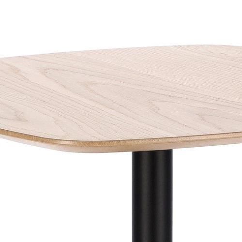 Jídelní kulatý stůl Mizo 60 cm dubová dýha černá noha moderní Intesi