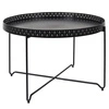 Kulatý konferenční stolek Modes černý kovový moderní loftový do obýváku 78 cm Intesi