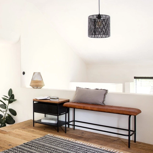 Moderní závěsné svítidlo Cota černé kovové do obýváku a kuchyně Atmosphera 24,5 cm