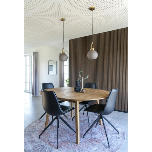 Otočná skandinávská jídelní židle Monaco černá ekokůže do jídelny a obýváku Intesi