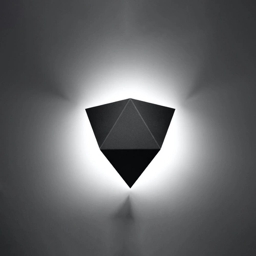 Nástěnné svítidlo Solido černé moderní kovové do obýváku a ložnice Sollux Lighting