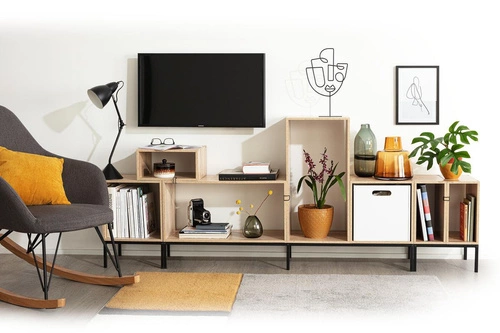 Sada 4 kovových spojek Kali pro individuální sestavení modulárních industriálních regálů 5five