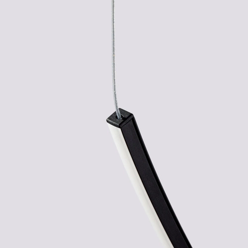 Moderní LED lustr ALVAR 1 černý nad stůl do obýváku a jídelny Thoro