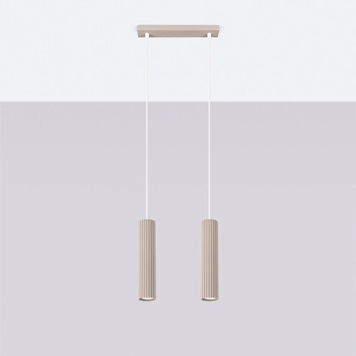 Stropní svítidlo KARBON 2 béžové moderní nad jídelní stůl a do kuchyně