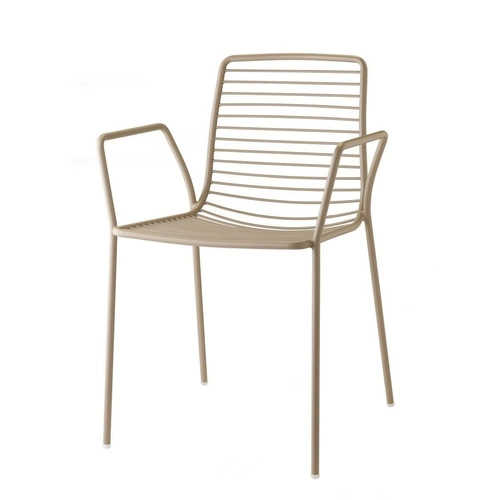 Kovová židle Summer SCAB Design šedá moderní s područkami pro zahradu a terasu