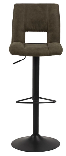 Barová židle Sylvia zelená otočná s nastavitelnou výškou a opěrkou moderní do kuchyně Actona