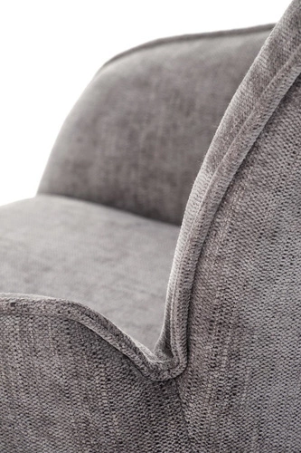 Otočná čalouněná židle Bizerta šedá Intesi s područkami do jídelny a obýváku