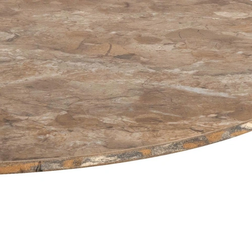 Konferenční stolek Malta kulatý 60 cm béžový keramický moderní