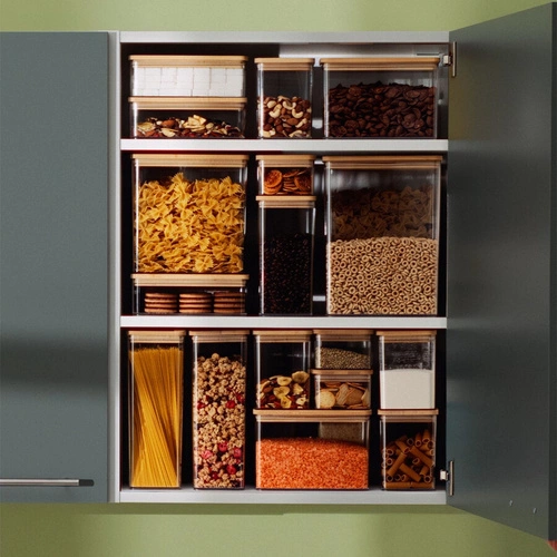 Obdélníková krabice Eske o objemu 3 l s bambusovým víkem