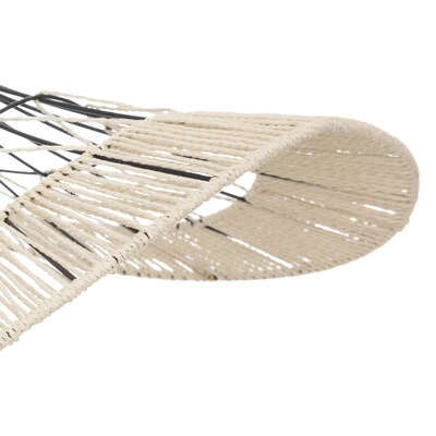 Závěsné svítidlo Caly 75 cm boho černo-přírodní nad stůl do obýváku a jídelny Atmosphera