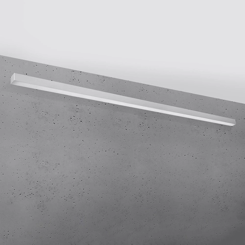 Nástěnné LED svítidlo PINNE 200 šedé minimalistické hliníkové do obývacího pokoje a ložnice Thoro