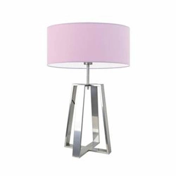 Noční stolní lampa Thor moderní fialová s textilním stínidlem 61 cm