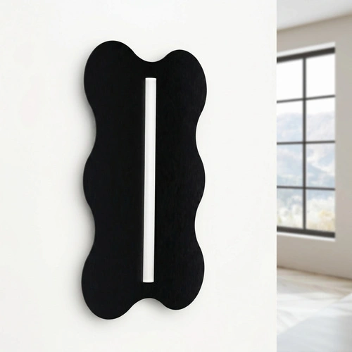 Nástěnné LED svítidlo KLOVER černé moderní do obývacího pokoje 66 cm