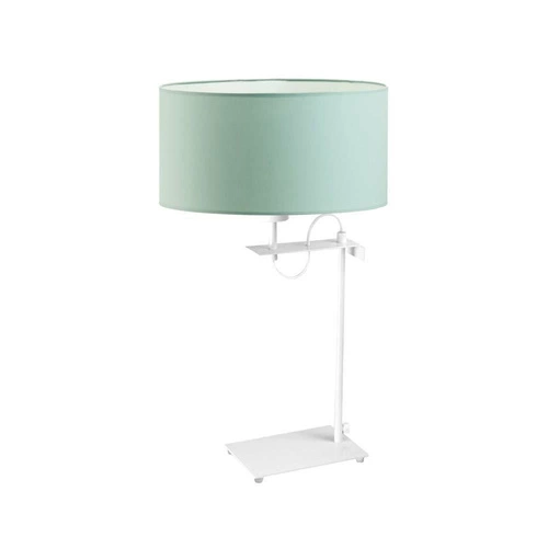 Stolní lampa Alaska stínidlo mátové stojan bílý