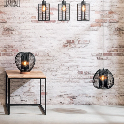 Závěsné svítidlo Noda černé industriální nad stůl do obýváku a kuchyně Atmosphera 28 cm