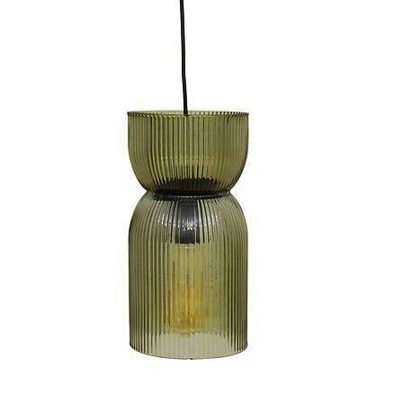 Skleněná závěsná lampa Ancel zelená