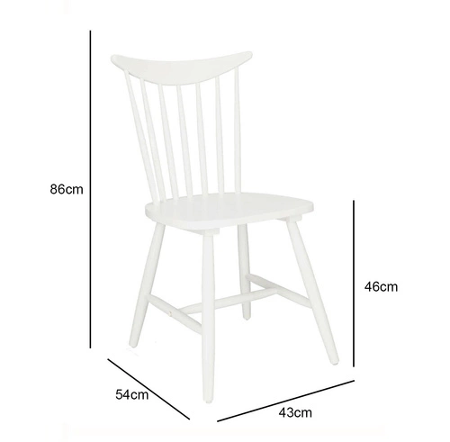 Dřevěná jídelní židle Gant bílá ve skandinávském retro stylu patičák Intesi