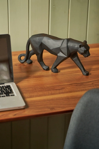 Dekorativní figurka černá Pantera Origami Intesi moderní do obýváku 40 cm dárek