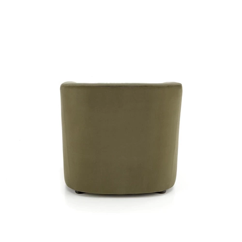 Zelené sametové relaxační křeslo do obýváku s polštářem moderní Intesi